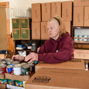 woman working in pantry