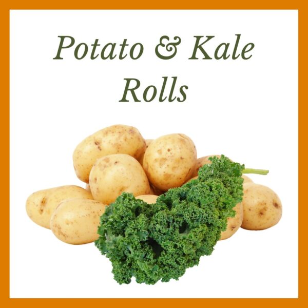 potato and kale rolls