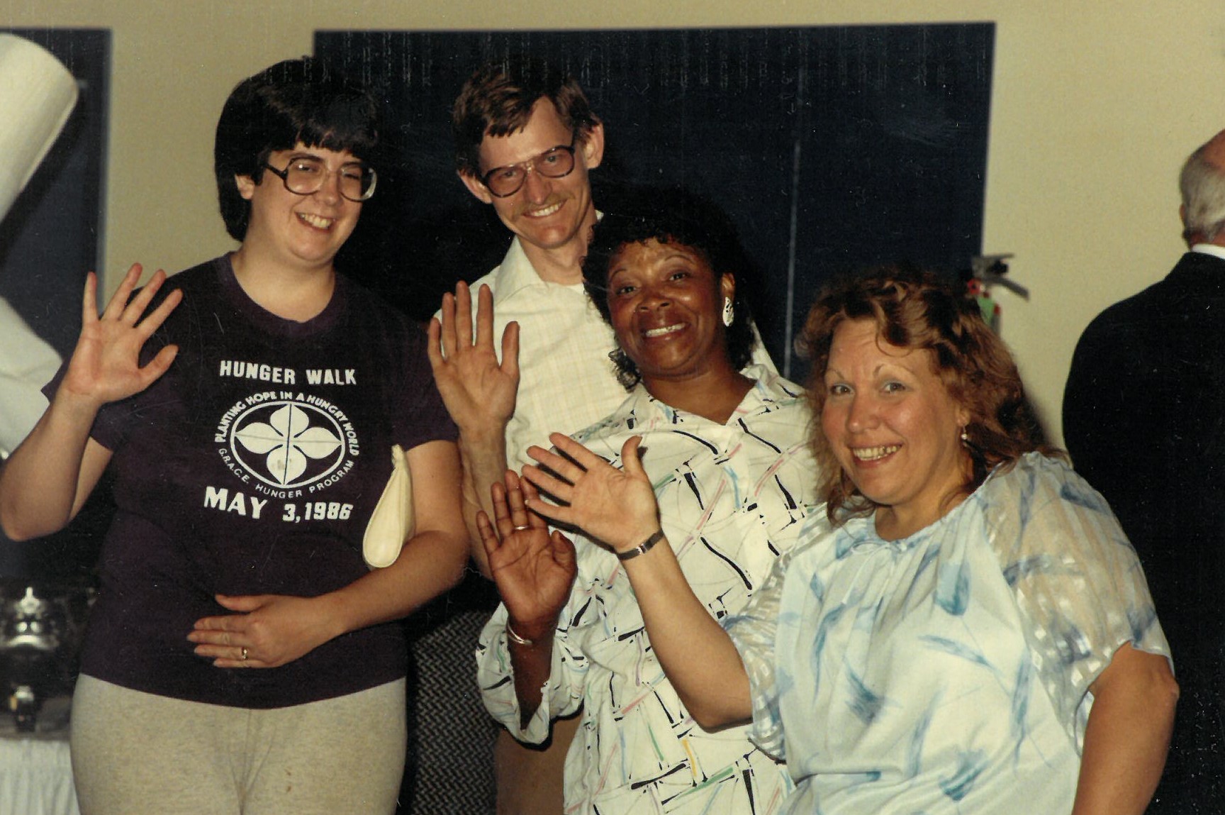 Priscilla (right) and other staff members