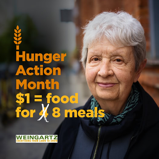Weingartz again partners with Feeding America West Michigan to Mow Down Hunger during Hunger Action Month
